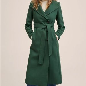 NWT XS NAVY BLUE Long coat Mango